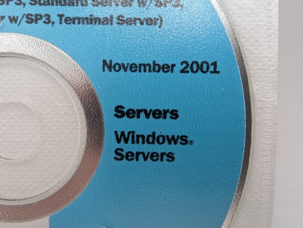 Microsoft Licensing Security Tool Kit Windows 2000 Server CD Disc November 2001