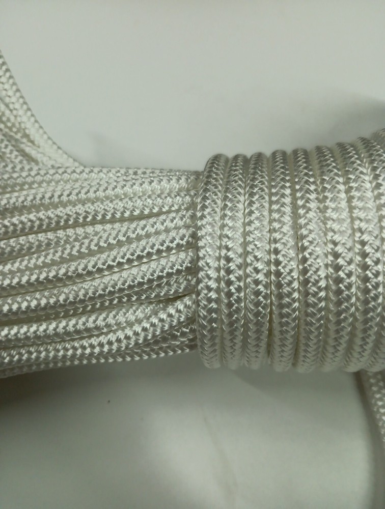 1/4 x 200ft. Double Braid-Yacht Braid polyester rope. White