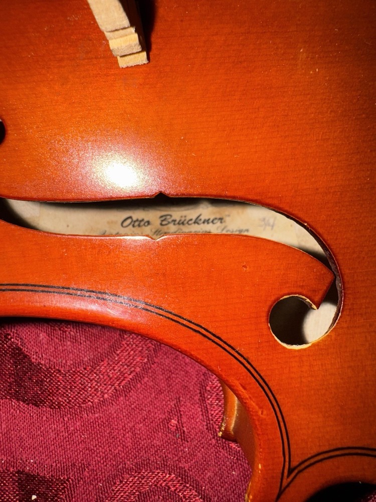 Otto Bruckner Antonius Stradivarius Design Case & Bow Needs Slight Work