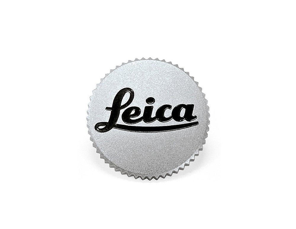 Genuine Leica M-System Soft Release Button 8mm Silver "Leica" lettering #14016