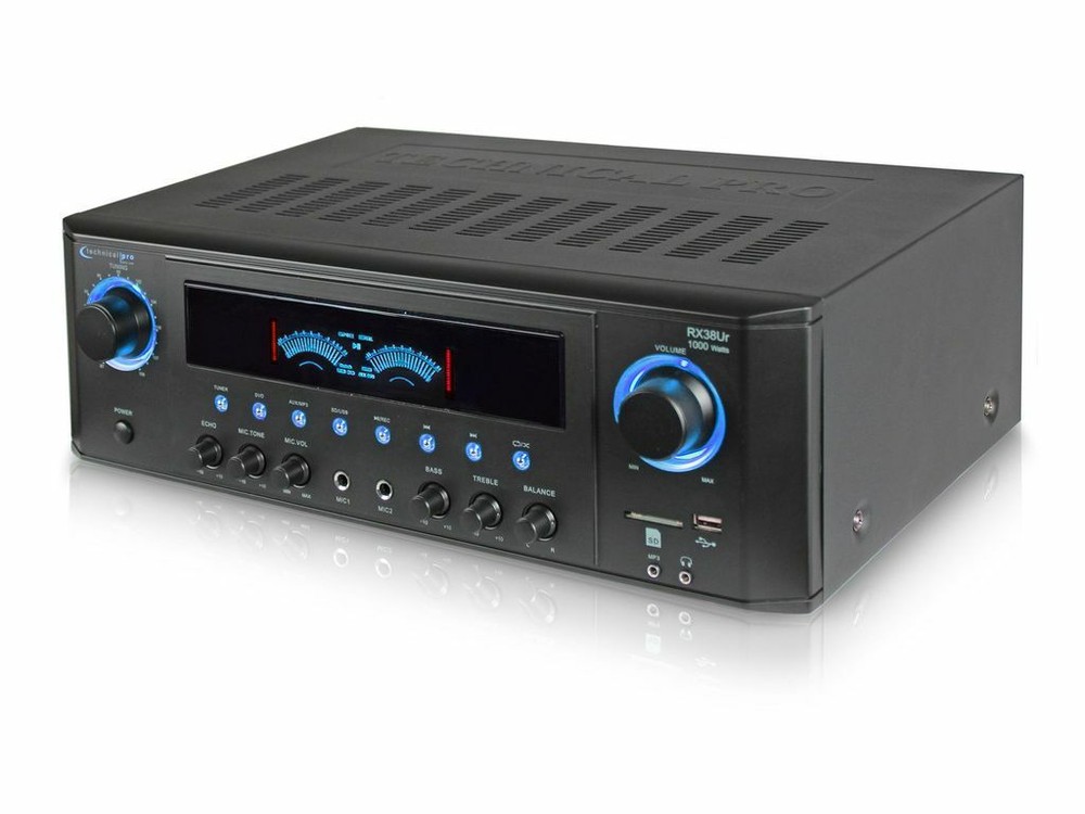 Technical Pro RX38URNR 1000W Pro Receiver with USB & SD Card Inputs NO REMOTE