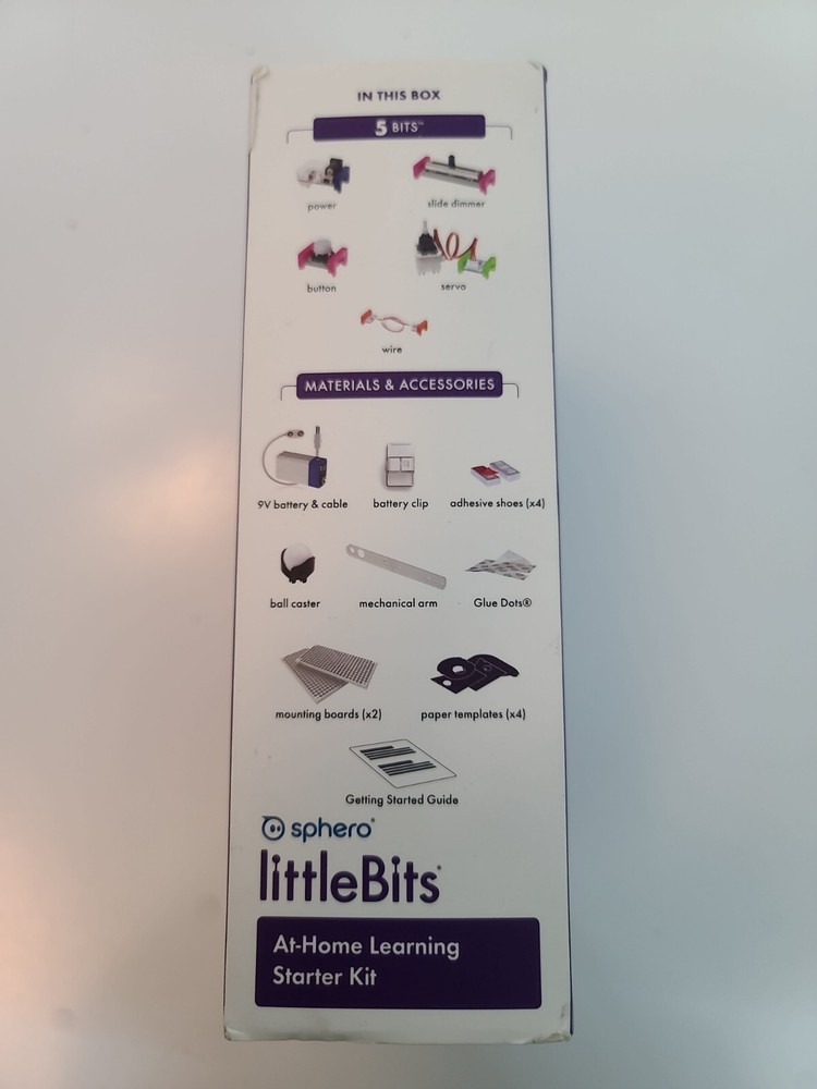 Sphero littleBits at-Home Learning Starter Kit NEW box has shelf damage-kit mint