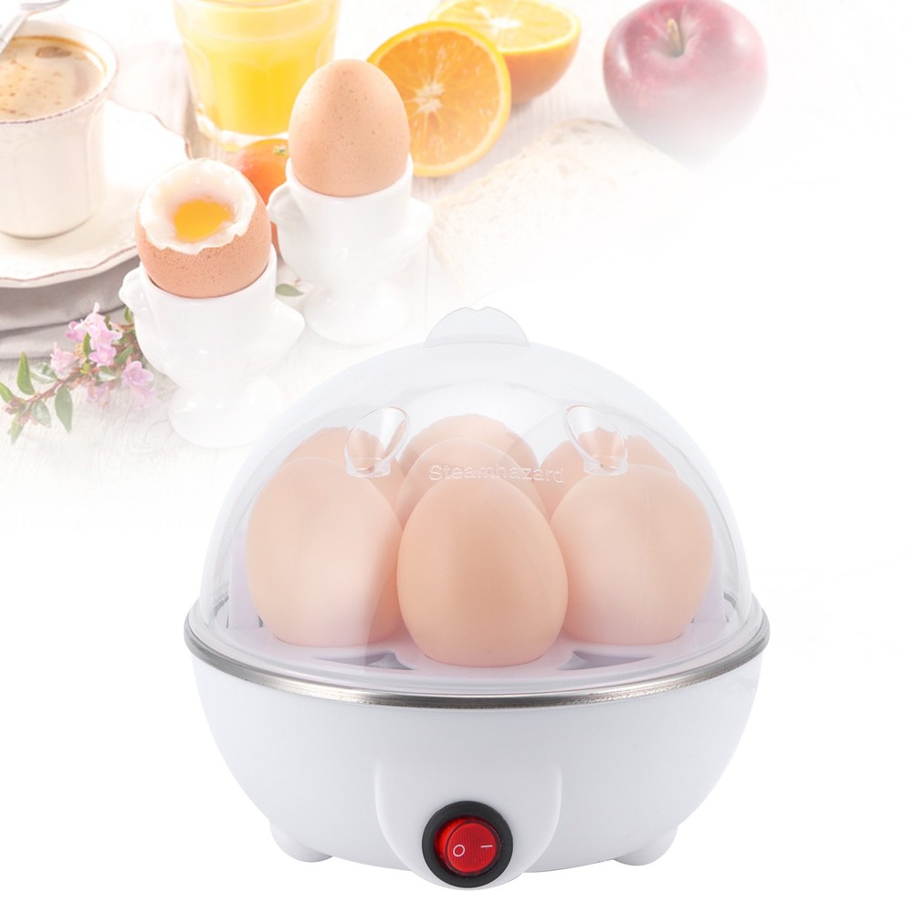 Easy Egg Cooker Electric 7-Egg Capacity Soft, Medium, Hard-Boiled Egg Cooker