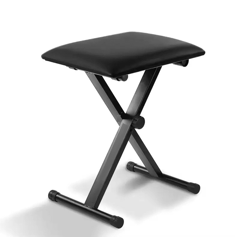BBT Heavy Duty Adjustable Height Padded Folding Keyboard Stool / Bench