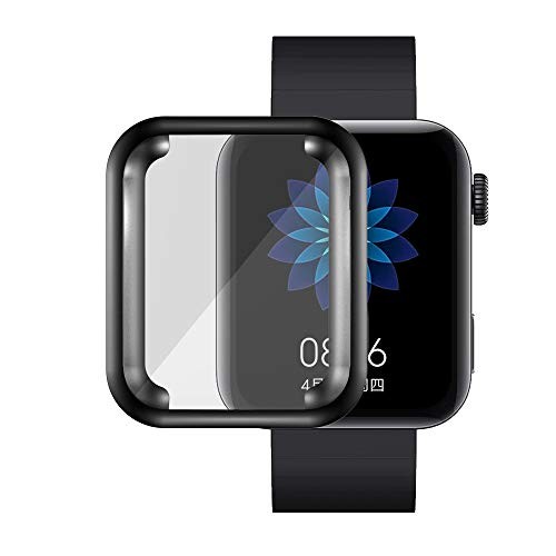 Compatible with Xiaomi Mi Watch Screen Protector Case Soft TPU HD Clear Black