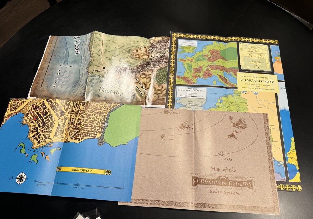 Various Dragon Lance Campaign Maps Charlemagne AD&D KC3
