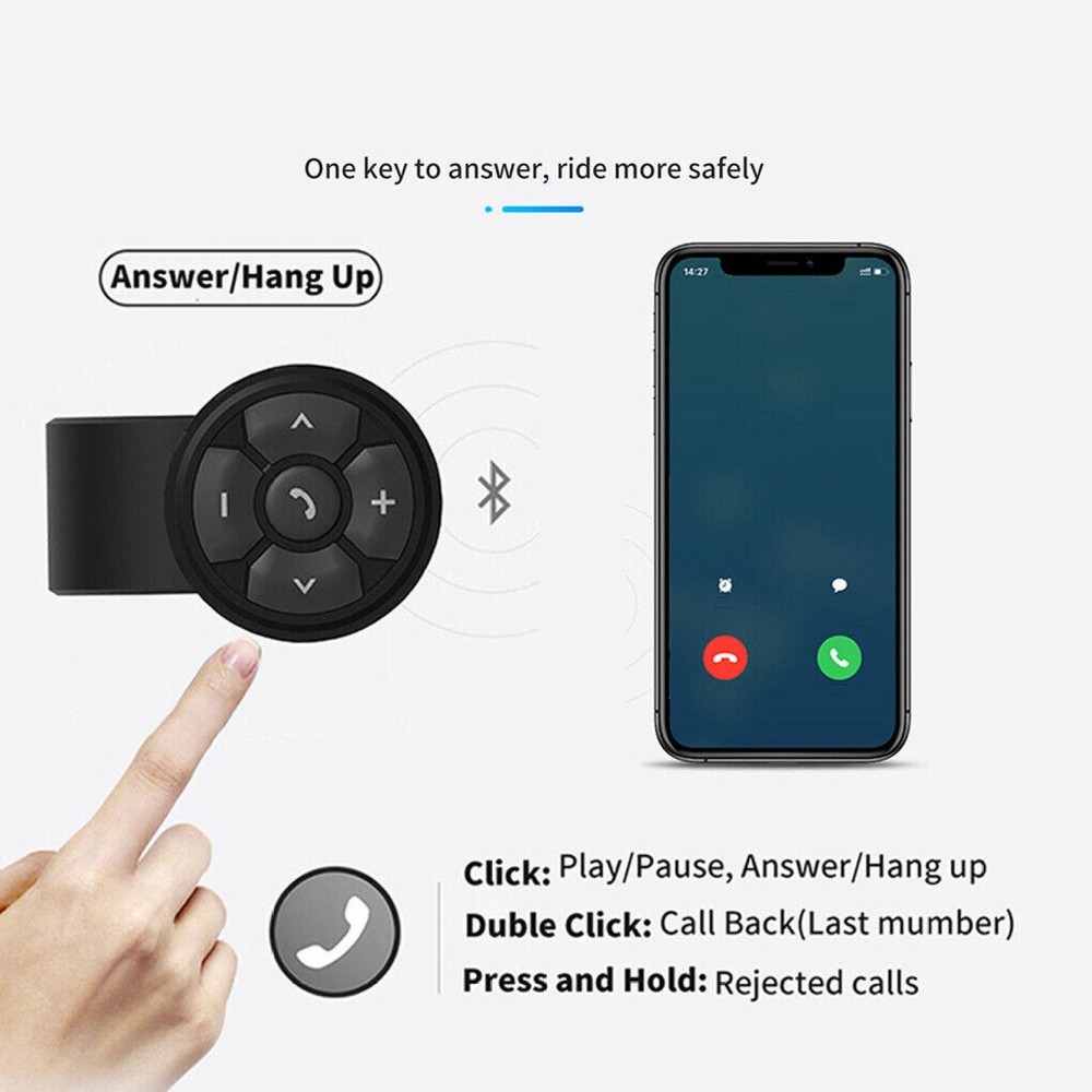 ABS+Silicone Wireless Bluetooth Motorcycle Remote Control Waterproof Replacement