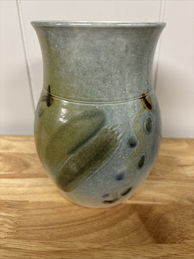 Vintage Studio Pottery Vase Rita Redner Signed 1995 6.25”