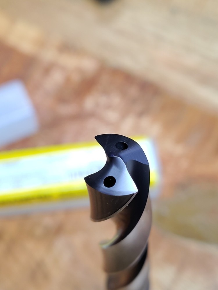 Kennametal Solid Carbide 11.7mm (.4606") Drill with Thru Cool, Coated
