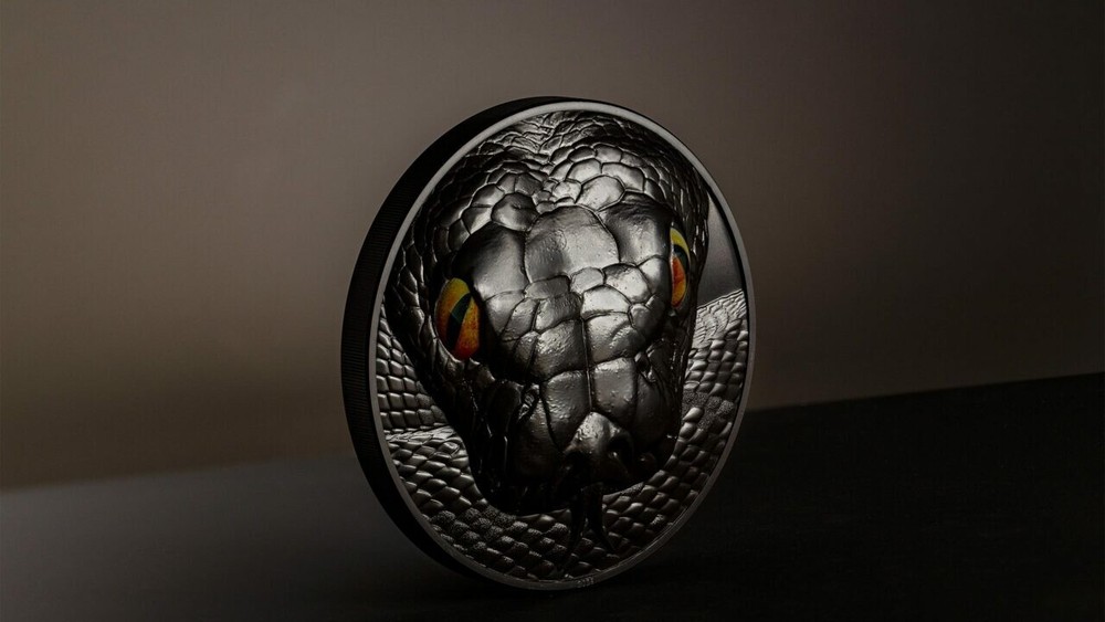 2022 2 Oz Silver $10 Palau PYTHON Hunters By Night PCGS PR70DCAM FDOI Proof Coin