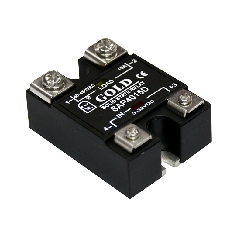 1pcs SSR Single-phase Solid State Relay SAP4015D 15A DC Control AC