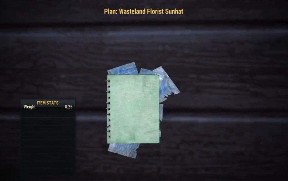 (Xbox) Wasteland Florist Sunhat Plan