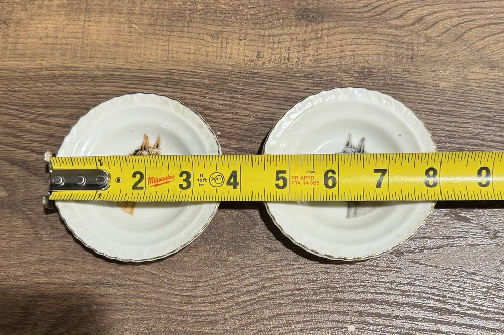 Pair Horse Ashtray Ceramic Small