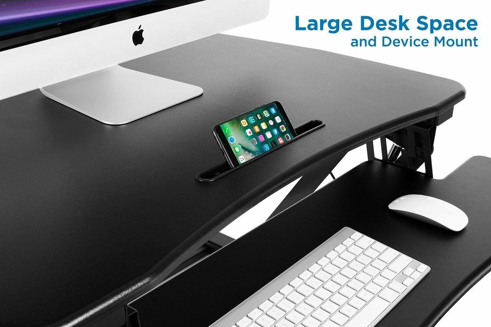 Mount-It! Height Adjustable Standing Desk Converter | 35” Wide Desktop