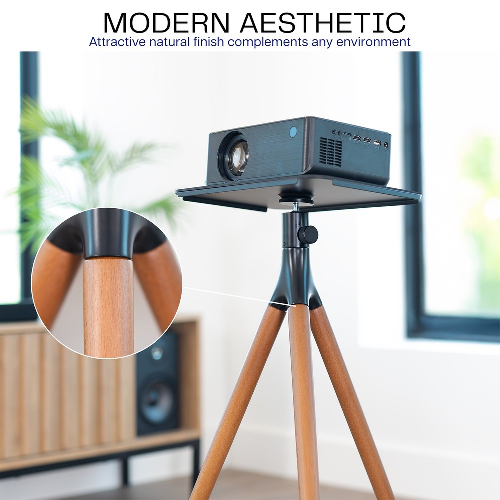 VIVO Dark Walnut Easel Studio Projector Stand