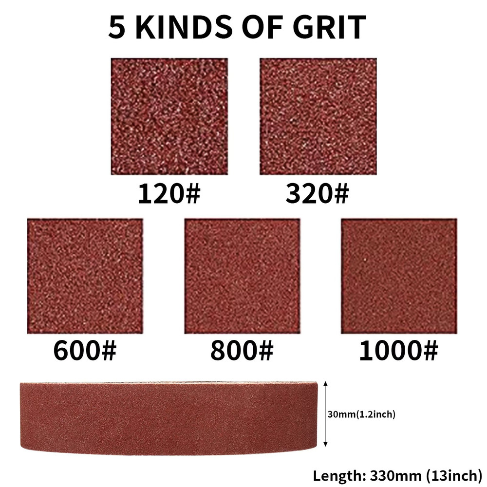 Red Replacement Belt Kit for Work Sharp Knife Tool Sharpener Ken 30x330mm