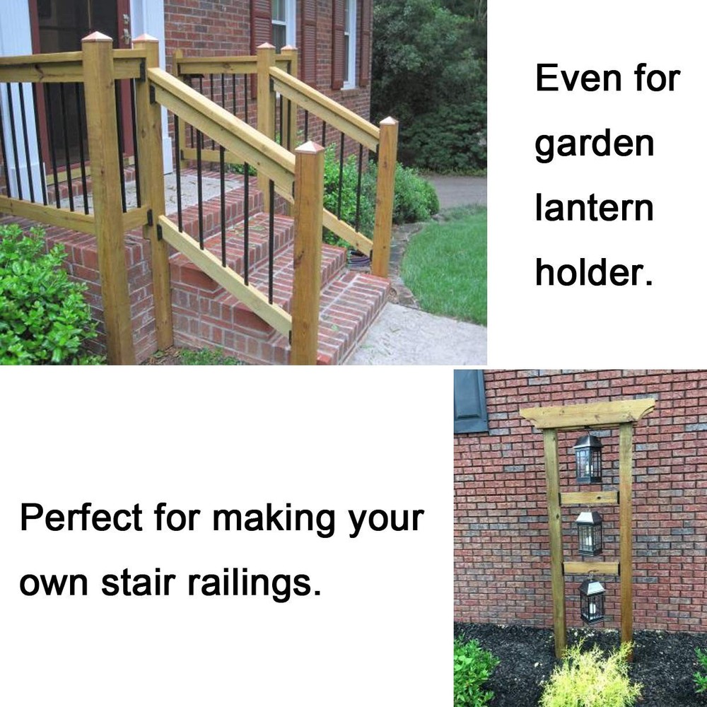 20pcs Deck Railing Brackets Connectors for 2x4 Wood Posts with Screws