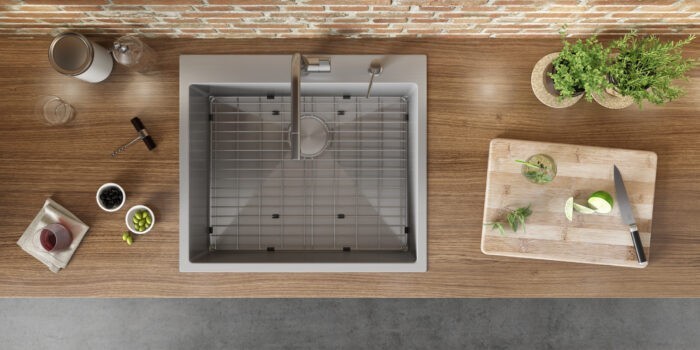 Ruvati 25" Drop-in Topmount Rounded Corners Kitchen Sink- RVH8007