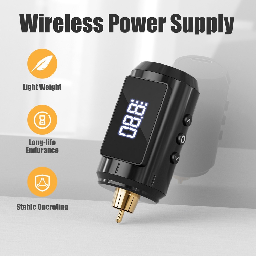 Wireless Tattoo Kit Complete for Beginners Pen Machine with Power Supply Needles