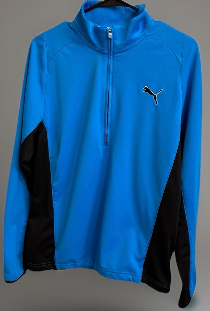 Puma Warm Cell Golf Jacket Men’s Size M 1/4 Zip Pullover Long Sleeve 100% Poly