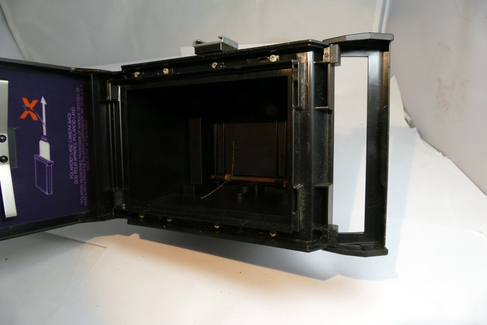 Polaroid land camera back for CU-5 MP macro lens system
