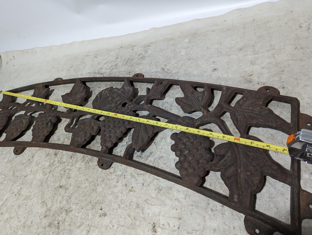 Antique Ornate Curved Cast Iron Design Element