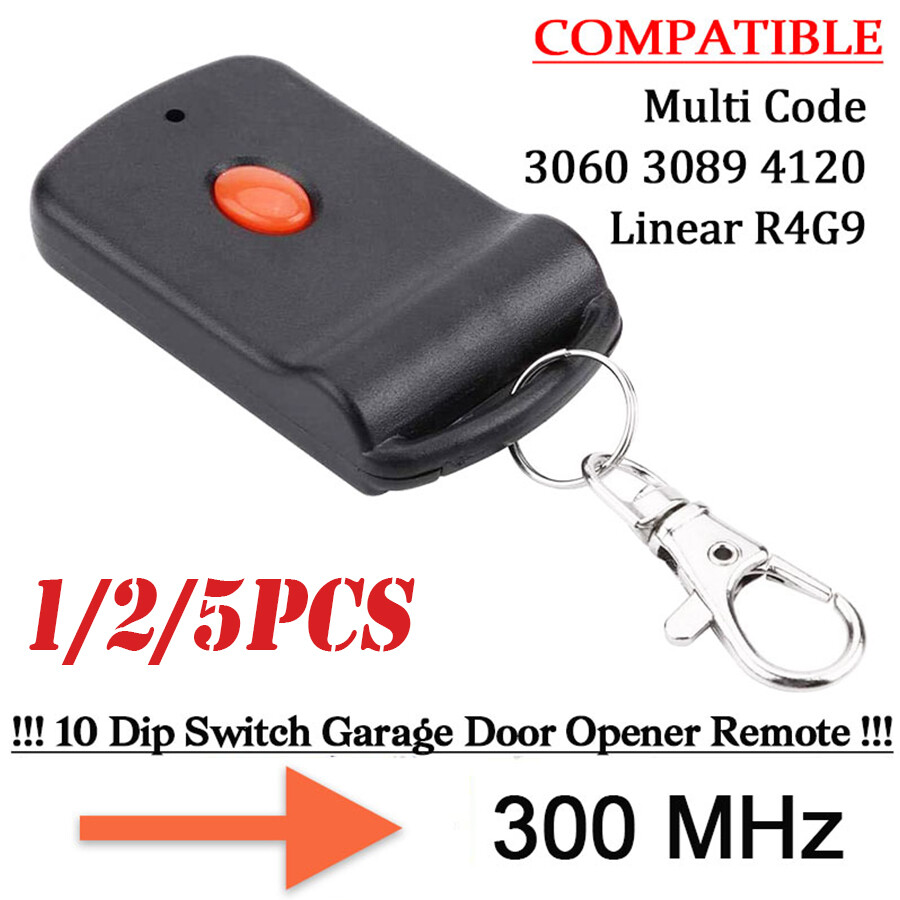 1/2/5x For 3089 multi-code multicode 308911 Linear MCS308911 300mhz 1 btn remote