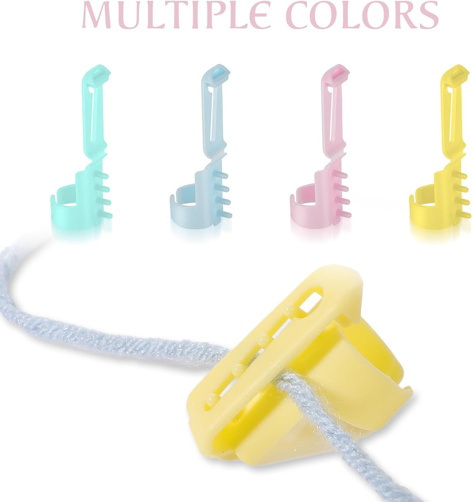 16Pcs Yarn Guide Finger Holder Knitting Thimble Tool Plastic Yarn Guide Separate