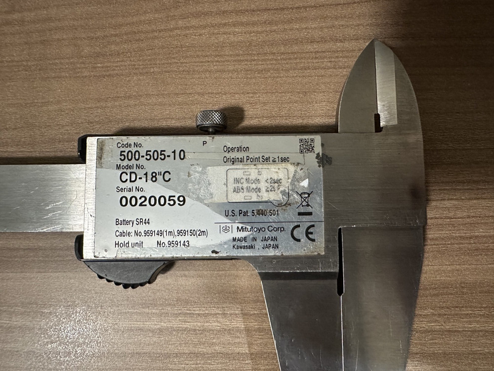Mitutoyo 500-505-10 0-18" Absolute Digimatic Caliper