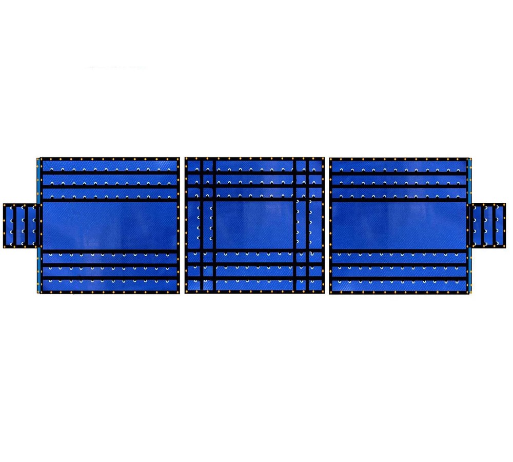 Flatbed Tarps Superlight 14oz 3 Pc Lumber Tarp (8' Drop) - Blue