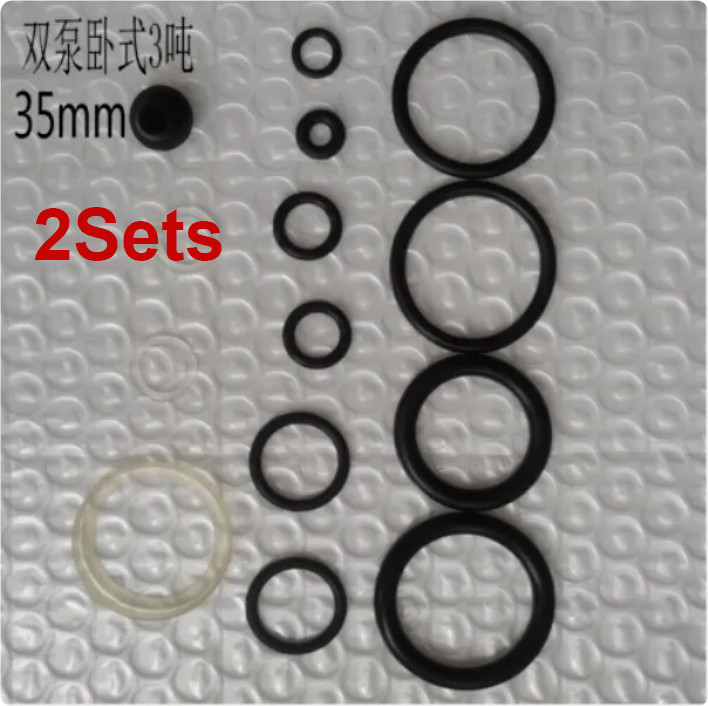 2Sets 3-4 Ton Horizontal Double Pump 35mm Jack Repair Kit