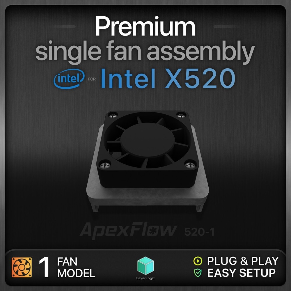 ApexFlow 520-1 for Intel X520 Single Fan Cooling System (Network Card)