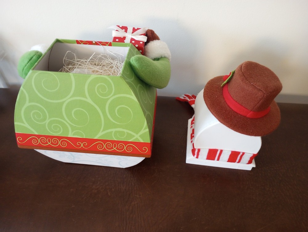 Vintage Harry & David Decorative Stackable 3 Tier Snowman Christmas Gift Box