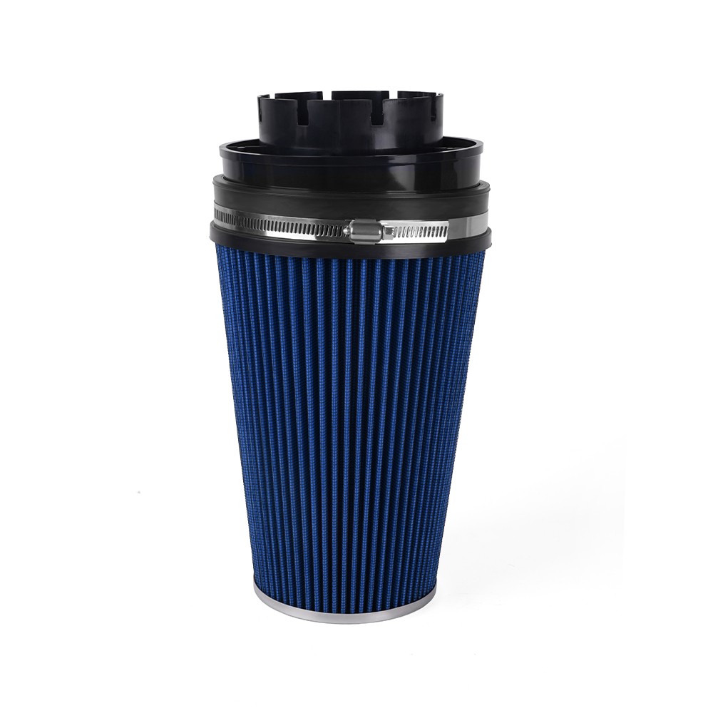4'' 102mm Long High Flow Inlet Cone Dry Filter Cold Air Intake Replacement BLUE