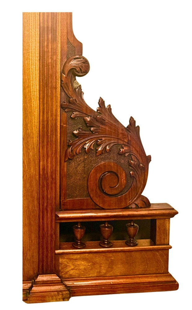 Large Antique Victorian Mirror**Carved Solid Walnut w/Beveled Mirror**OBO**