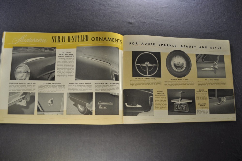 1952 Studebaker Accessories Brochure Commander Champion Excellent Original 52