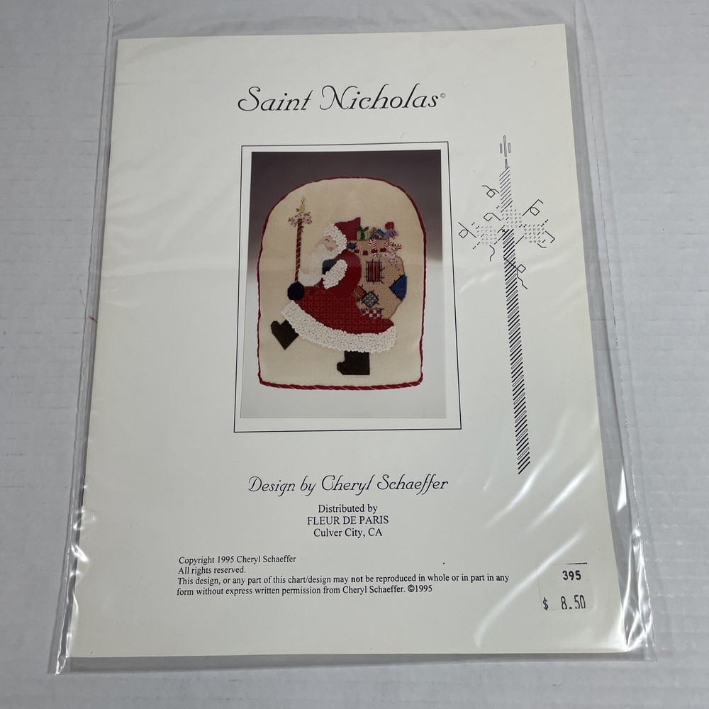 CHARTED NEEDLEPOINT Saint Nicholas by Cheryl Schaeffer, Pattern Booklet