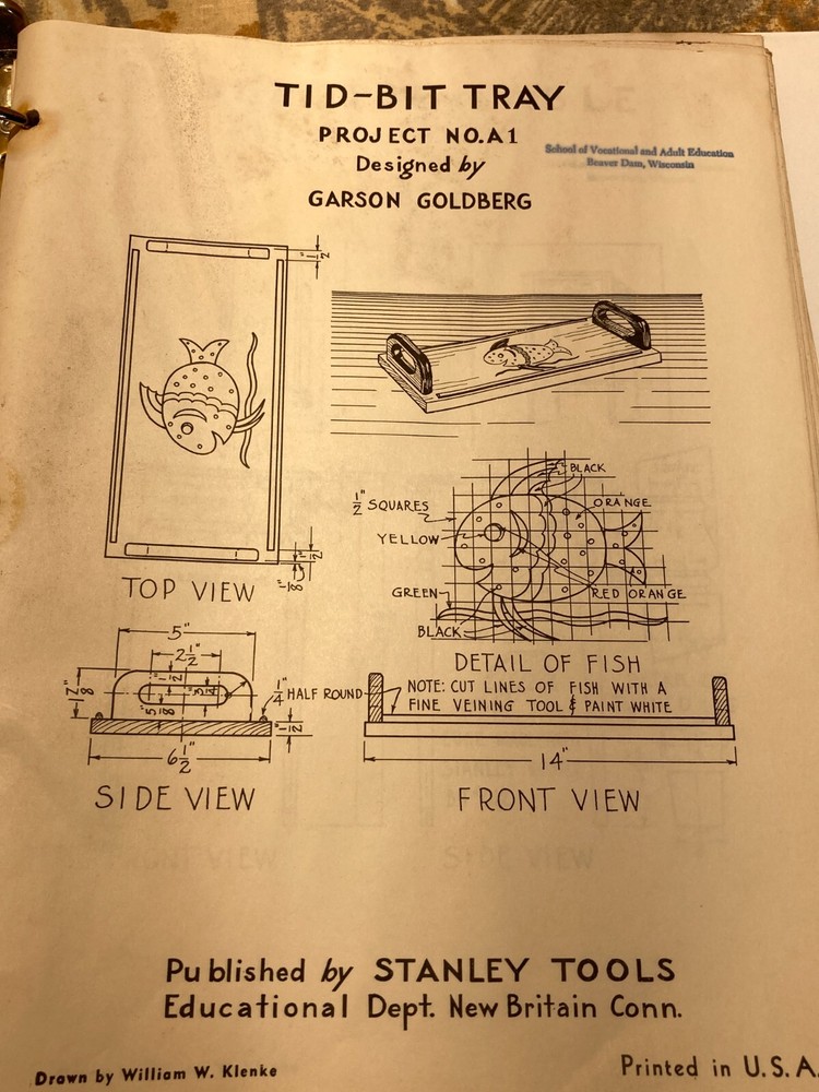 Stanley Tools Project Sheets; 96 wood projects in 3 ring binder;