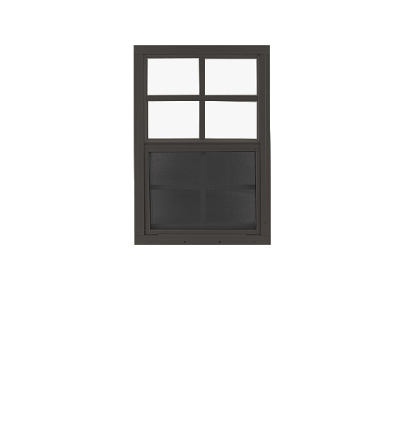 Vertical Slider 12" x 18" Window Black with Tempered Glass