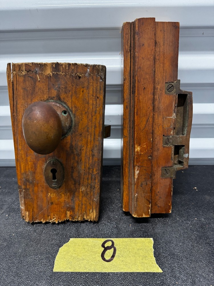 Vintage Sargent & Co Brass Door Knob Set - No Key