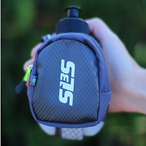 Small Running Water Bottle Handheld - 10 oz With Adjustable Hand Strap,