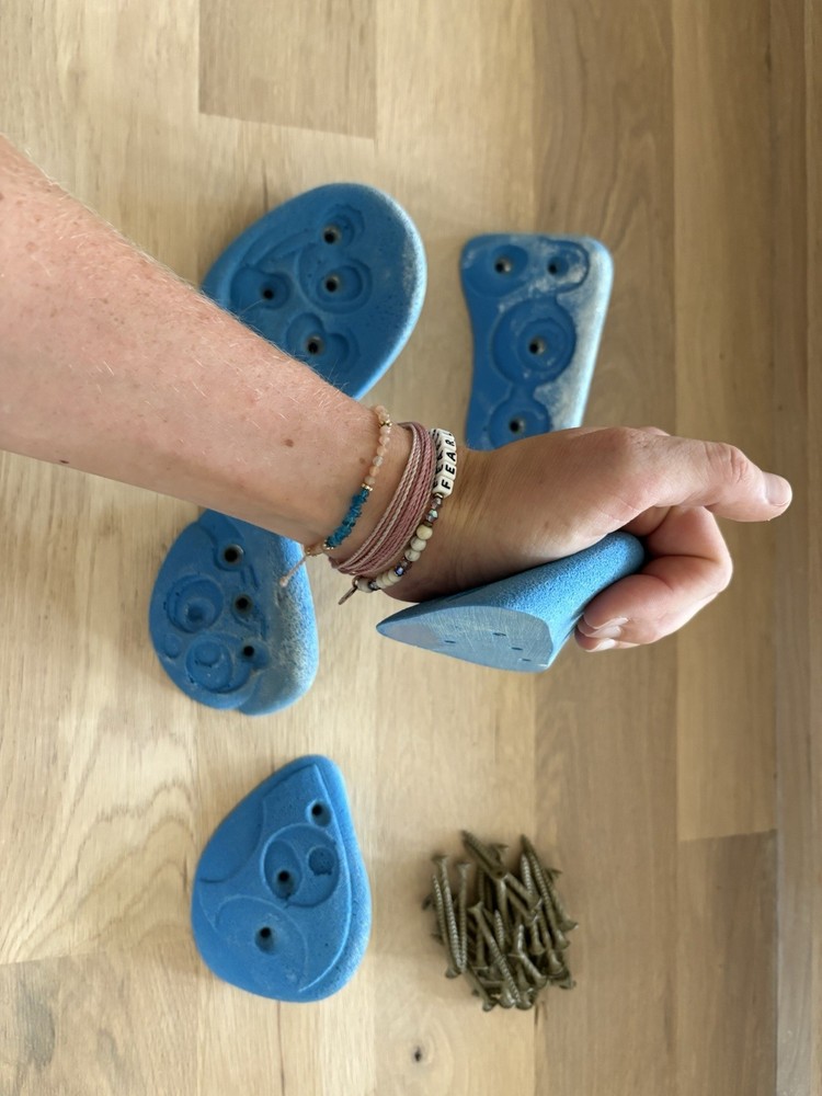 5 Small Jugs Or Big Crimp Climbing Holds Blue