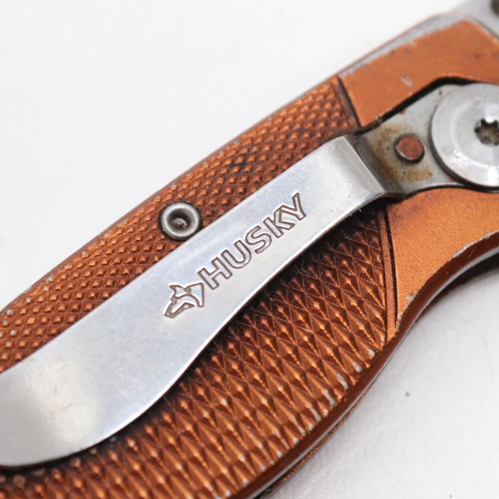 Husky Utility Knife Lockback Folder Pocket Clip Box Cutter Retractable