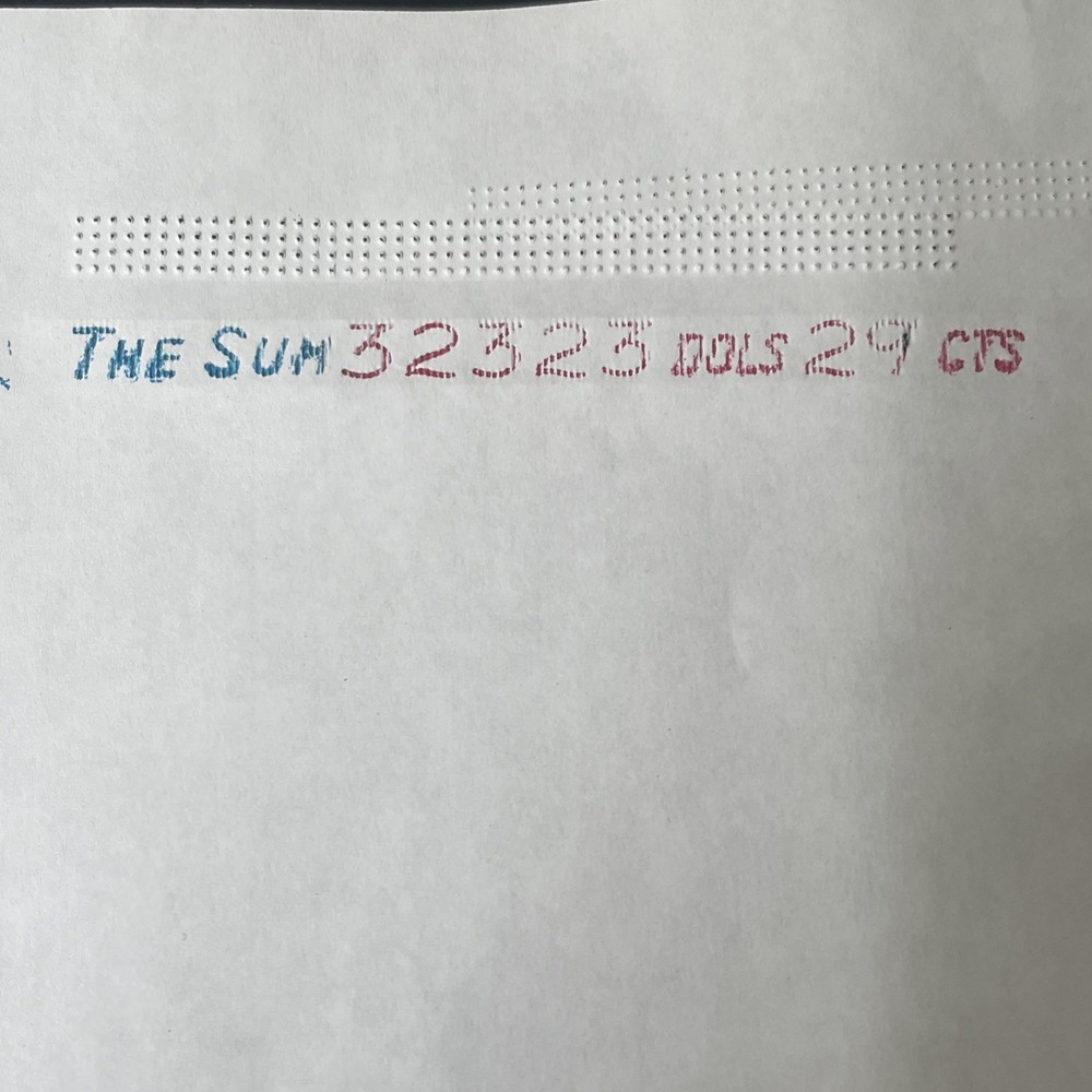 Paymaster Corp Series X-550 Vintage Check Writer Machine 7 Column