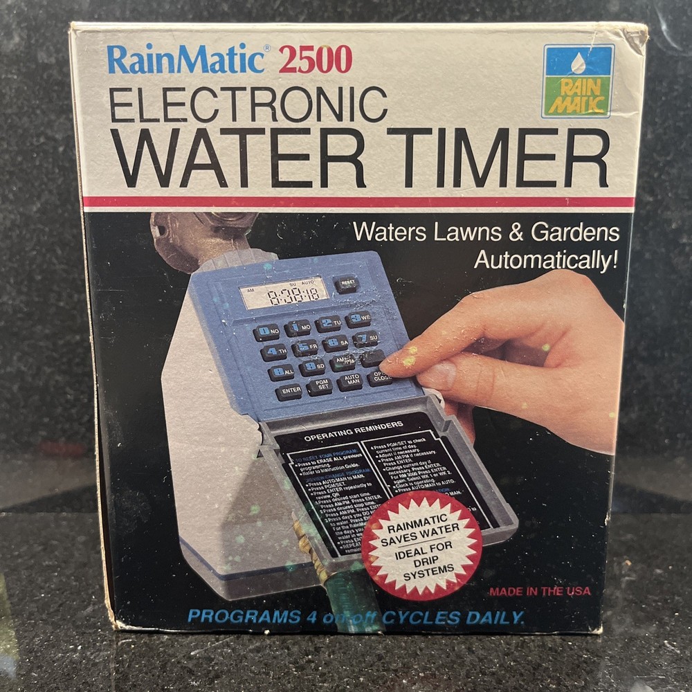 RainMatic 2500 Electronic Water Timer 4 Cycles/Day USA made