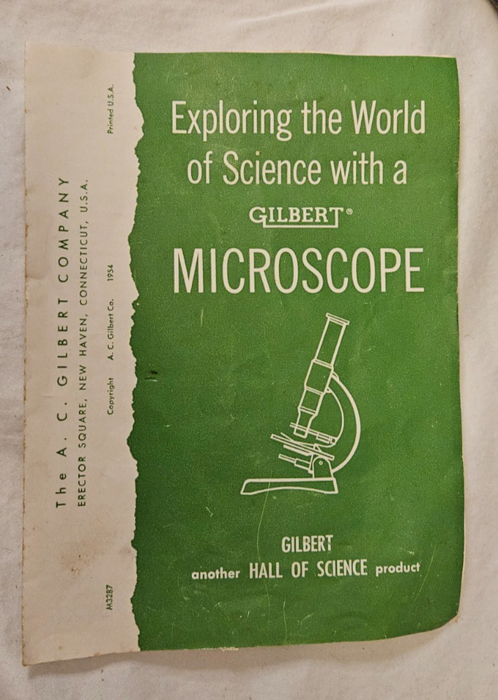 Vintage Gilbert S-15 Microscope & slides with Case