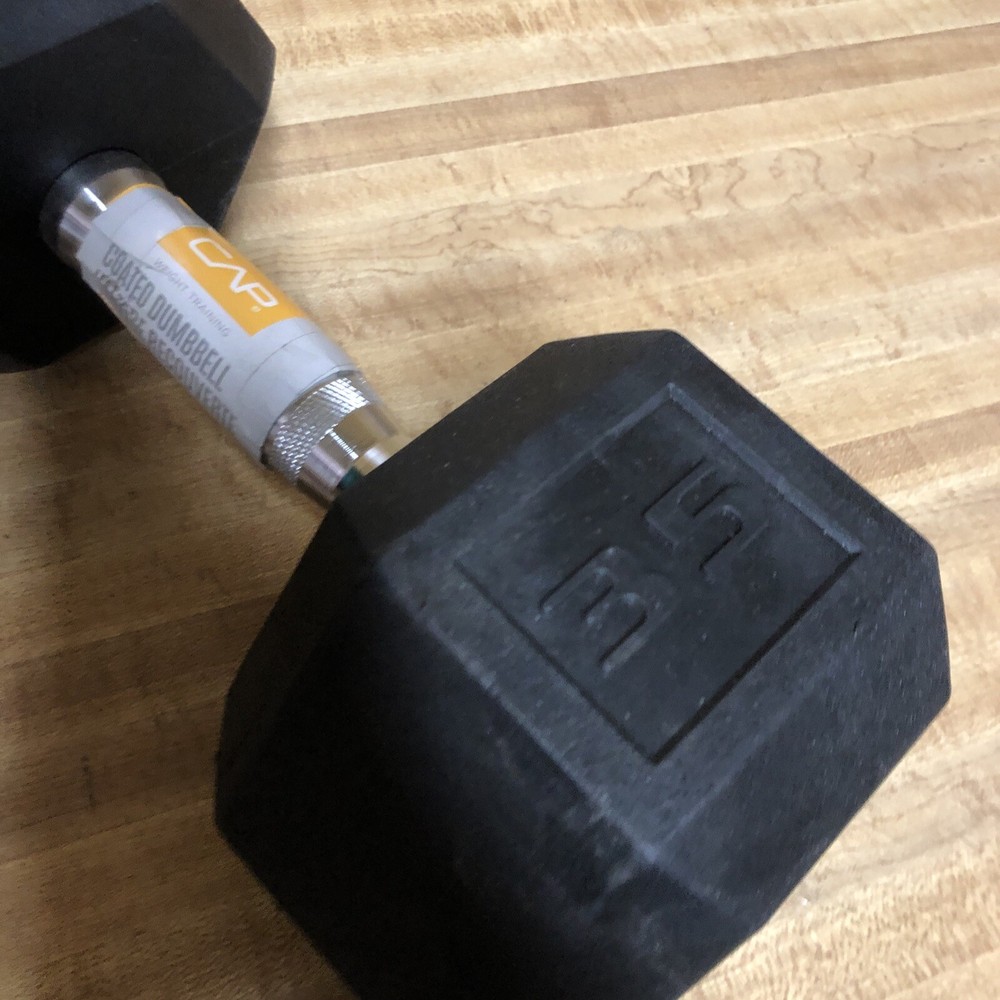35 lbs Cap Coated Hex Dumbbell Single New