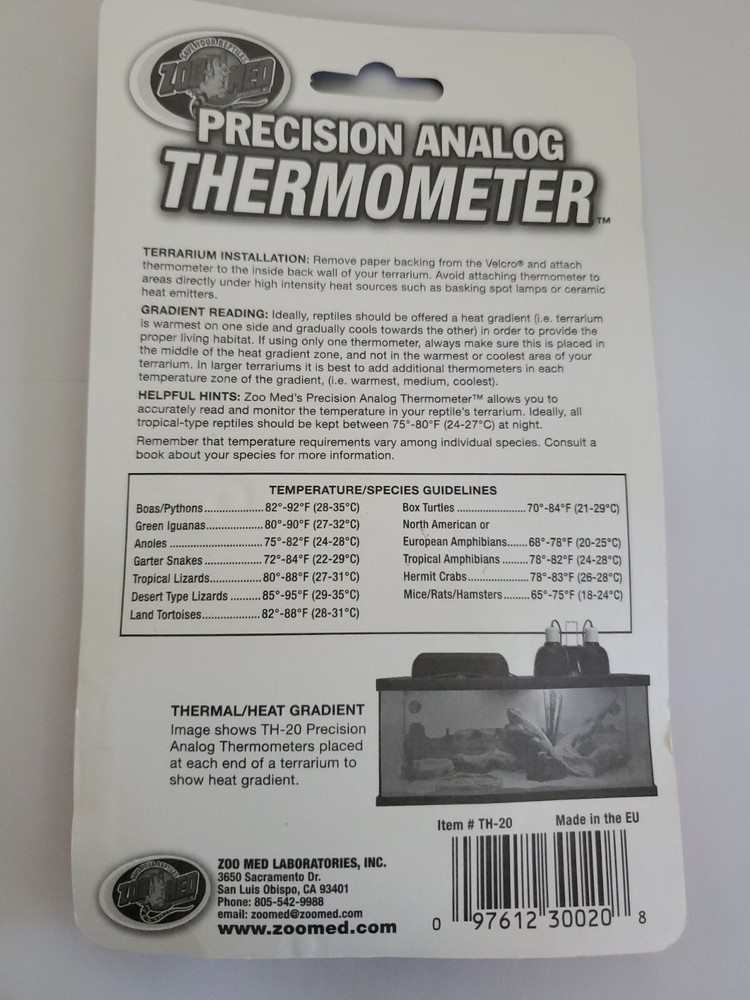 Zoo Med Precision Analog Thermometer