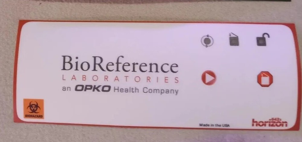Drucker Diagnostics Front Panel Label For 642E mini E  (Bioreference labels)