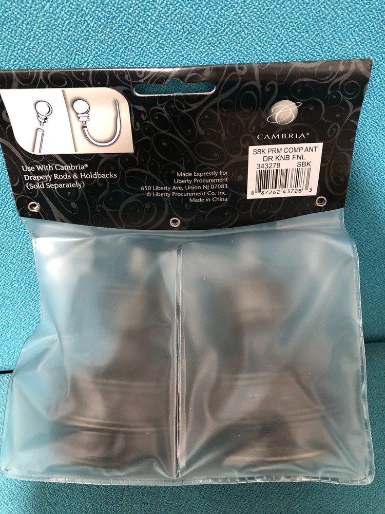 New Cambria Premier Finials Satin Black